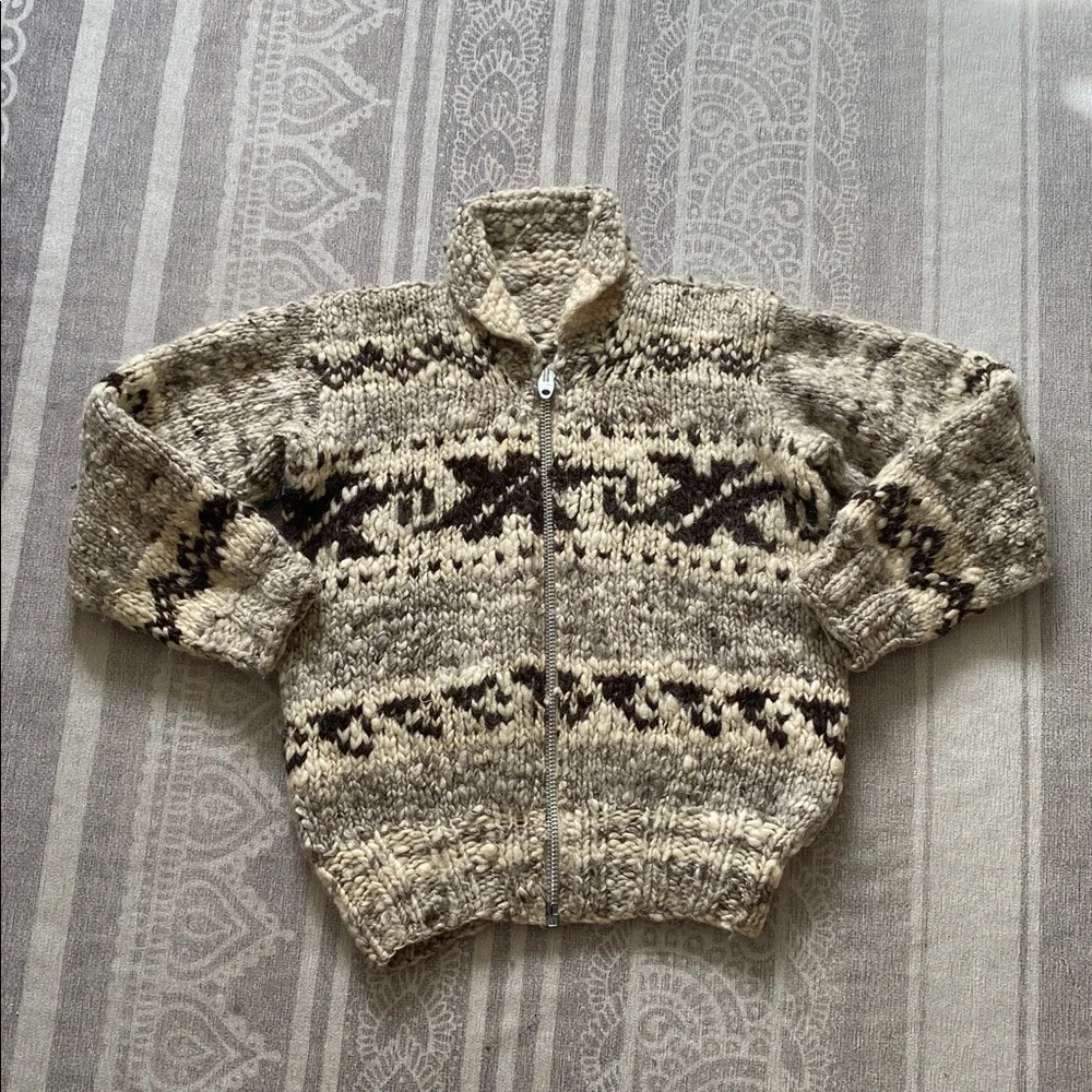 Vintage 1950s/1960s Wool Cowichan Sweater